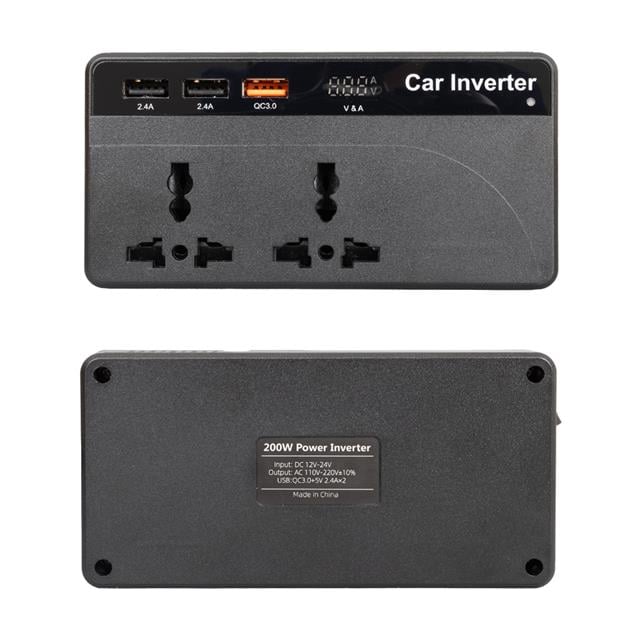 Powermaster CZ01/12v-24v 12-24 Volt 200 Watt 3 Usb Girişli Araç Power İnverter