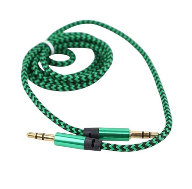 Powermaster PM-2418 Metal Başlıklı Örgülü Erkek - Erkek 1.5 Metre Stereo Aux Kablo