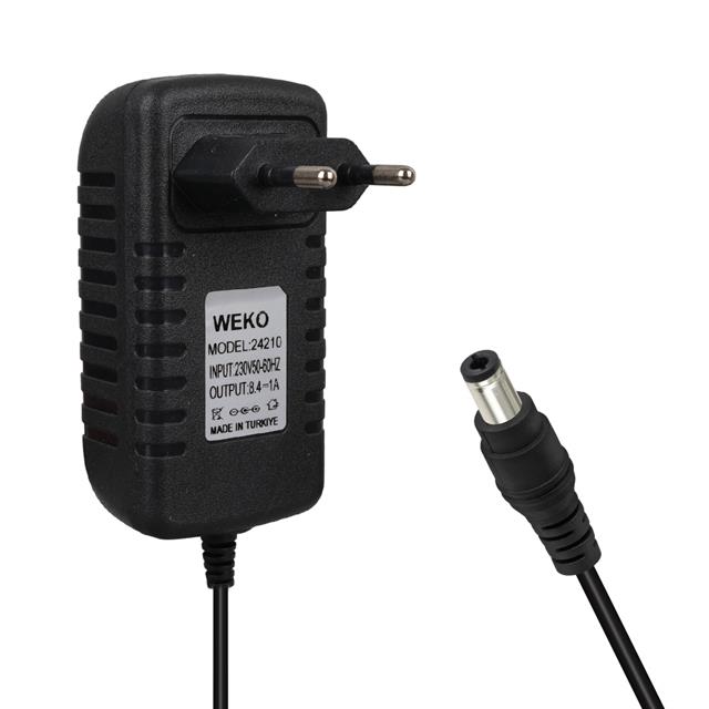Weko 7.2 Volt - 1 Amper Krokodil Uçlu Priz Tipi Yerli Üretim Akü Şarj Adaptörü