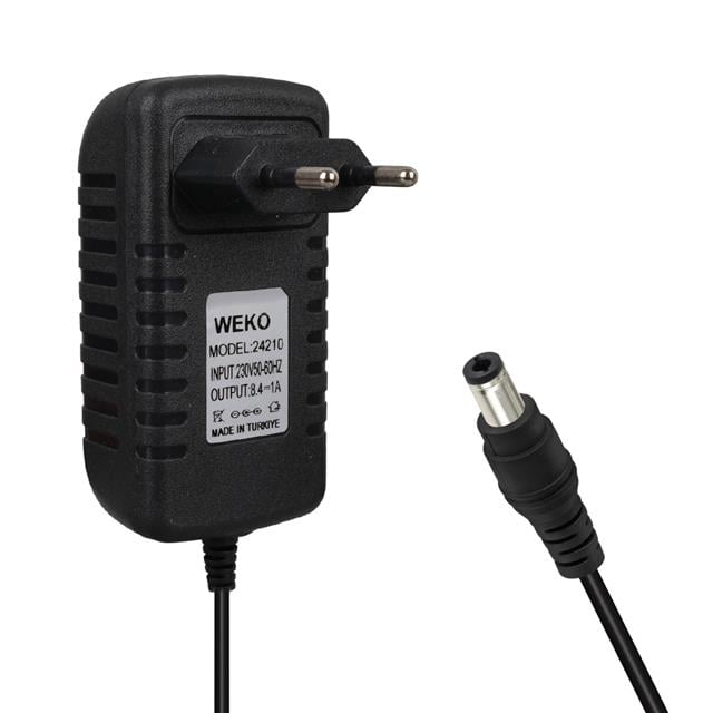 Weko 7.2 Volt - 1 Amper Krokodil Uçlu Priz Tipi Yerli Üretim Akü Şarj Adaptörü