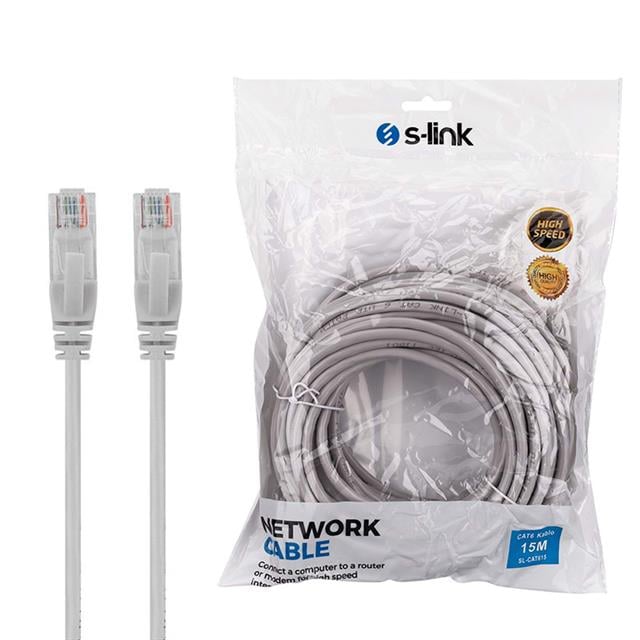 S-Link SL-Cat615 15 Metre 24awg Cat6 Kablo
