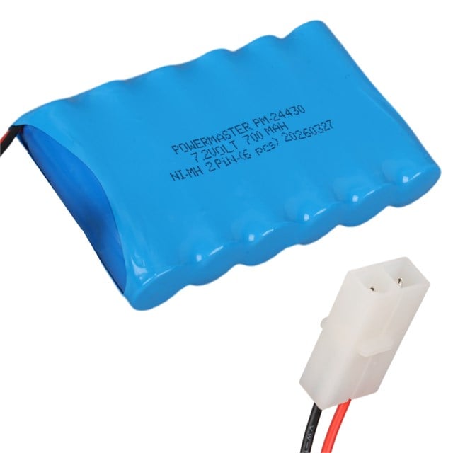 Powermaster PM-24430 7.2Volt 700mAh Ni-Mh 2 Pin Soketli 6’lı Oyuncak Araba Pili 202105