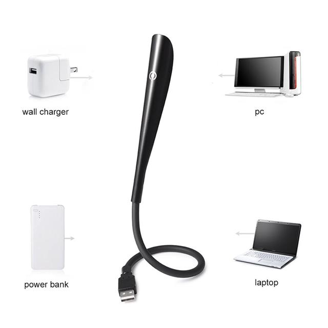 PowerMaster PM-24561 14 Ledli Siyah Esnek Usb Led Lamba