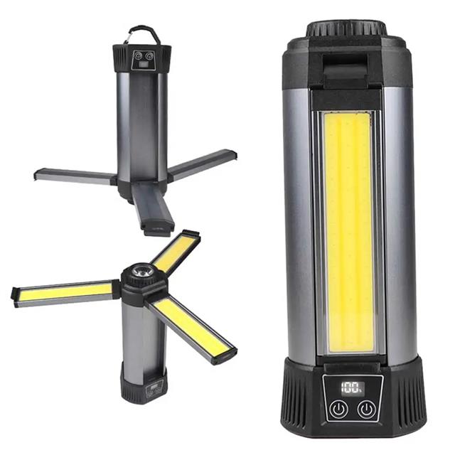 PowerMaster PM-24566 35 Watt USB - Type-C Girişli P50 Ve Cob Ledli 3 Kanatlı Kollu Çalışma Lambası