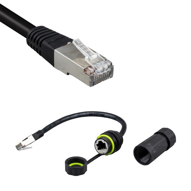 PowerMaster PM-24593 Erkek - Dişi IP68 Su Geçirmez RJ45 Konnektör