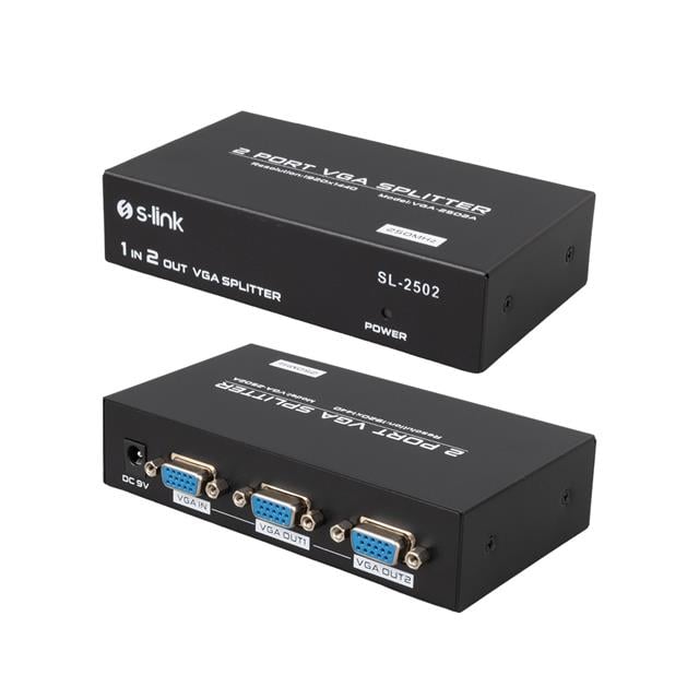 S-Link SL-2502 2 Port Vga Splitter Dağıtıcı