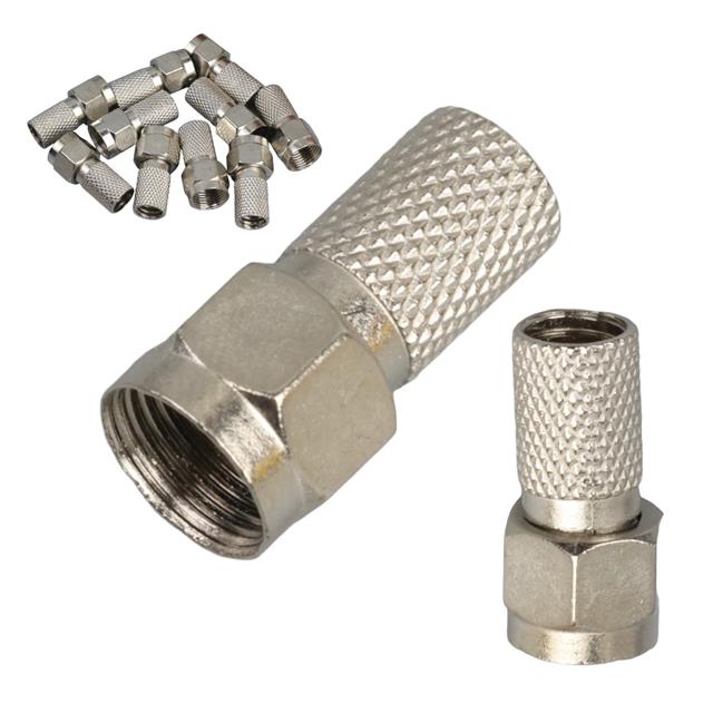 Herz Hf-02 Rg6/U6 22 Mm Siyah Contalı F Konnektör (100’Lü Poşet)