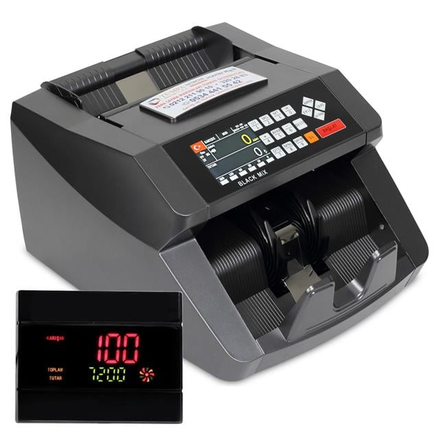 BlackMix Para Sayma Makinesi Sahte Para Kontrol UV-MG-IR (TL-Euro-USD)