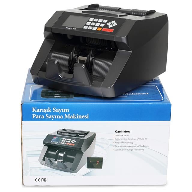 BlackMix Para Sayma Makinesi Sahte Para Kontrol UV-MG-IR (TL-Euro-USD)