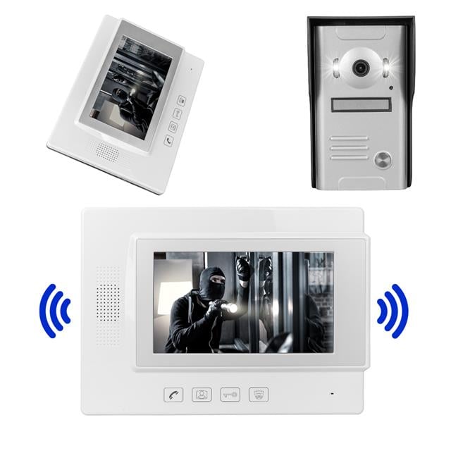 PowerMaster 37M 2 Daire 7’’ Görüntülü Diafon Kapı Zili Interkom Akıllı Ev Güvenliği Sistemi