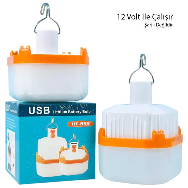 PowerMaster HT-B11 12 Volt Beyaz Led Lamba Krokodil Maşalı Uçlu 21 SMD Ledli