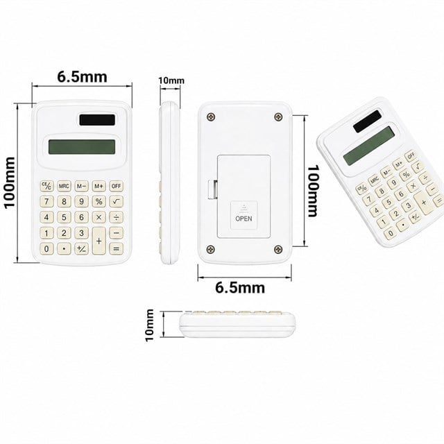 PowerMaster PM-25423 Beyaz Mini Hesap Makinesi