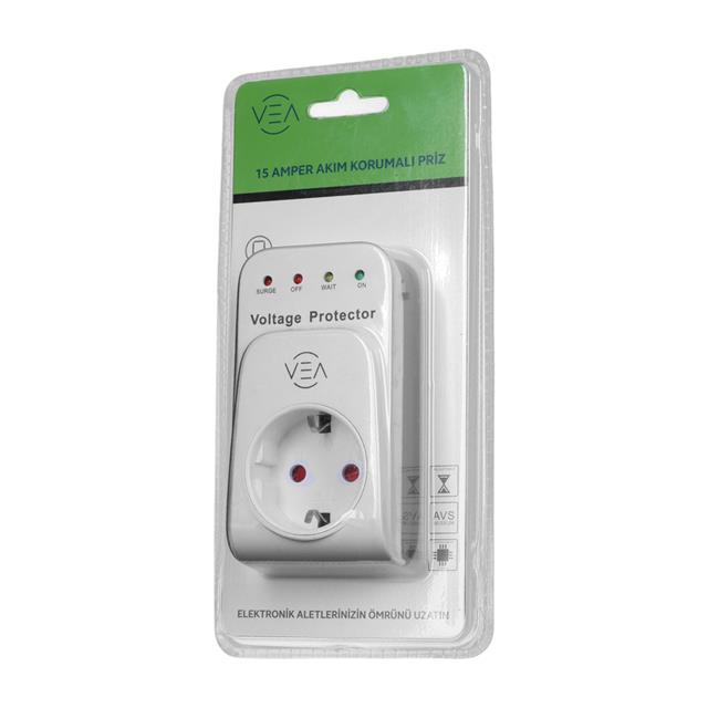 Vea VE-25531 15A 3520W Akım Korumalı Priz Aşırı Yüksek Gerilim