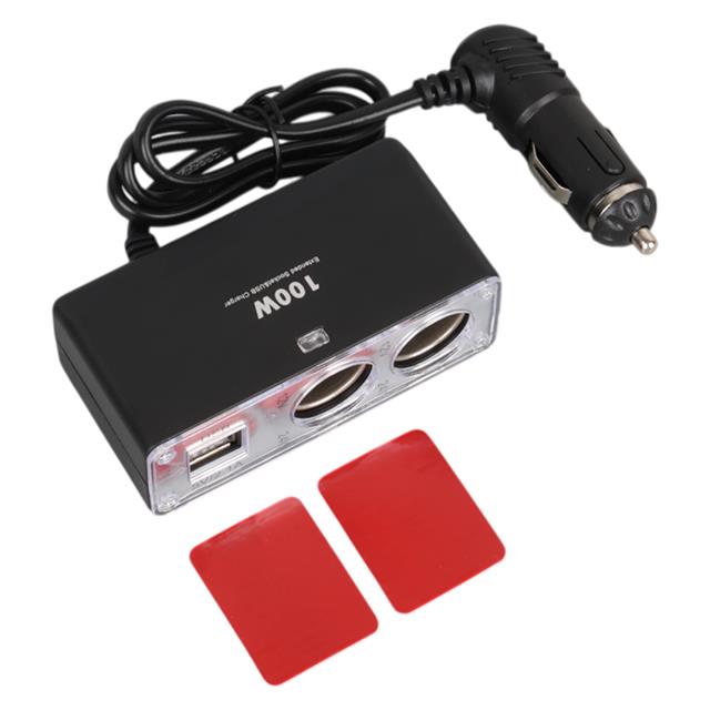 Olesson 1647 12-24V Çift USB Girişli 100W 70cm Kablolu 2’li Araç Çakmak Çoklayıcı