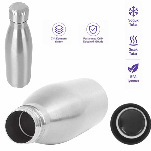Sunup SN-25714 Şişe Tipi 1000 Ml. Paslanmaz Çelik Termos