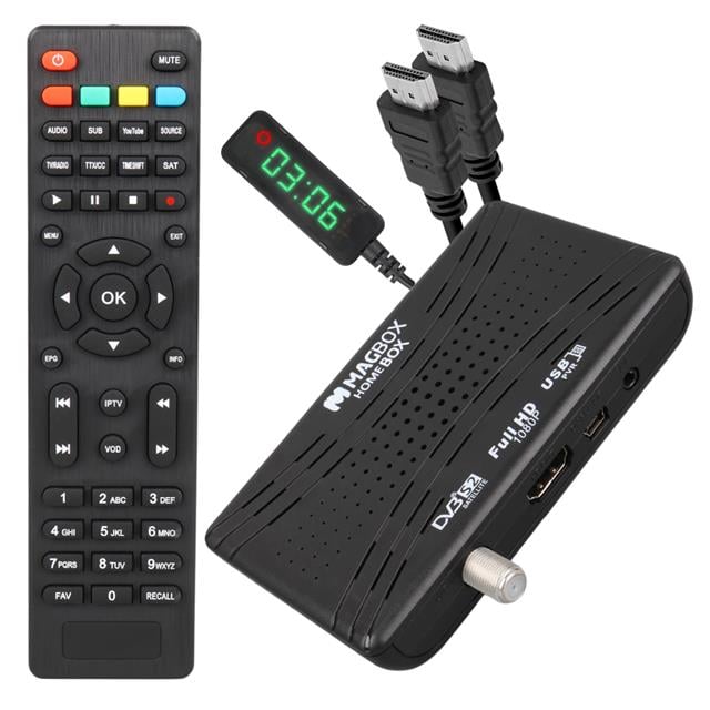 Magbox Homebox Full HD Uydu Alıcısı 4000 Kanal TKGS / Youtube / USB Destekli (Uzatma Display Gözlü)