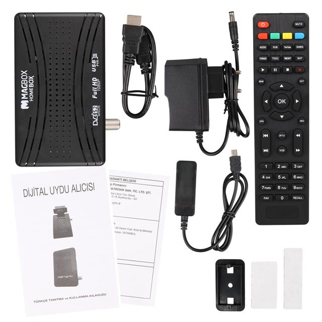Magbox Homebox Full HD Uydu Alıcısı 4000 Kanal TKGS / Youtube / USB Destekli (Uzatma Display Gözlü)