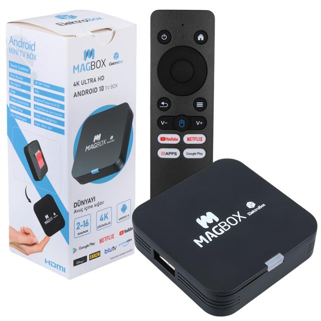 Magbox Electrobox 2 GB Ram H313 İşlemci 16 GB HDD 4K Ultra HD Android Box (Android 10)