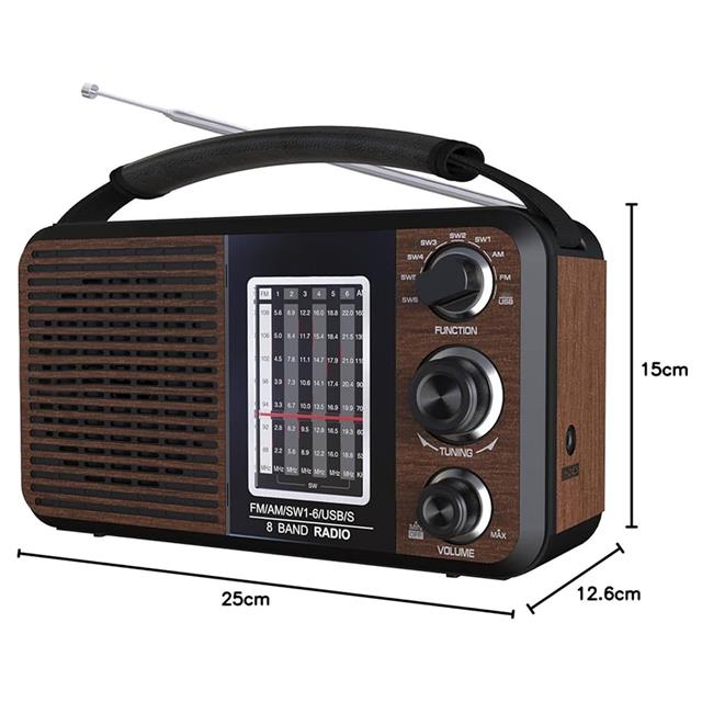 MagicVoice USR11 Portatif Analog Radyo FM-USB-SD/MMC-AUX (88-108 FM Frekans Aralığı)