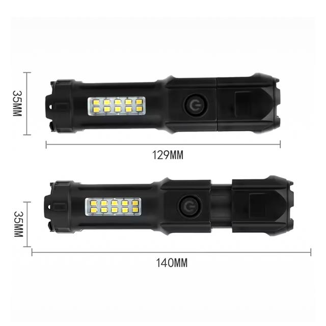 PowerMaster 109-B Zoomlu Flash Özellikli SMD ve Power LED’li Şarjlı Plastik Kasa El Feneri (Powerbank Özellikli)