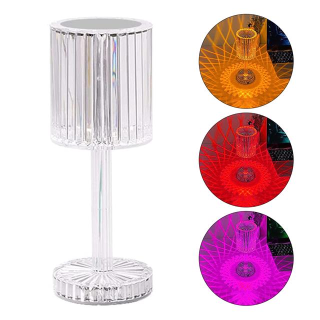 PowerMaster HA-1788 Dekoratif RGB LED’li Ambiyans Masa Gece Lambası Şarjlı Dokunmatik Tuşlu