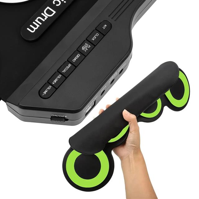 Magicvoice G3002R 7 Ped Gökkuşağı Renkli Elektronik Roll Up Davul Kiti