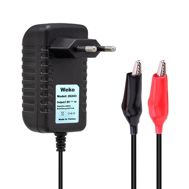 7.8V - 1 Amper 2S Lithium Ion Battery Charger Krokodil Uçlu Lityum İyon Piller Için Uygun Şarj Cihazı