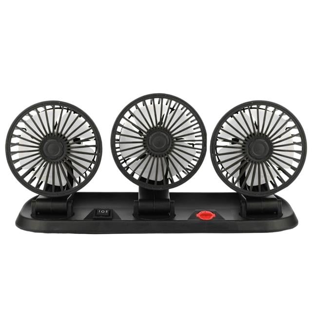 Powermaster FAN40 Araç İçi Vantilatör Fanı 12 Volt Çakmaklık Girişli 3 Başlıklı 360 Derece