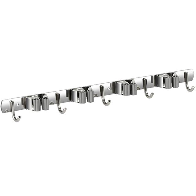 Sunup SN-26351 Beş Kancalı Dört Klipsli Paspas-Süpürge Tutucu - Askılık