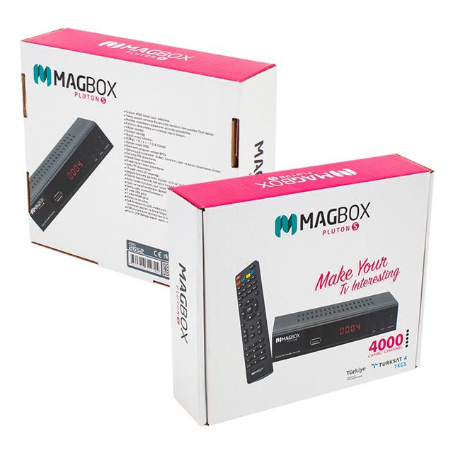 Magbox Pluton S Full HD TKGS’li HDMI-Scart Girişli Kasalı Uydu Alıcısı