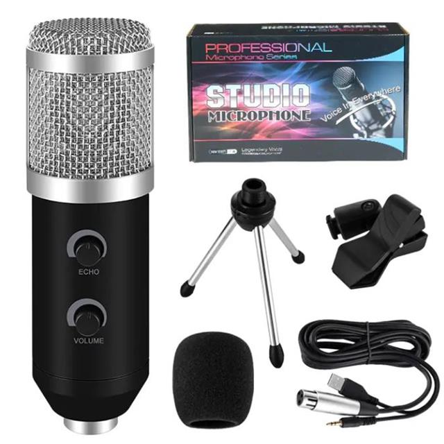 Haiki HK-100 3.5Mm Masaüstü Kondenser Stüdyo Podcast Yayıncı Mikrofonu 3 Metre Kablolu