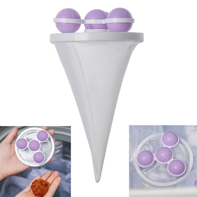 SN-26621 Çok Fonksiyonlu Çamaşır Makinesi İçin Yıkanabilir Mor Toz Tüy Toplayıcı