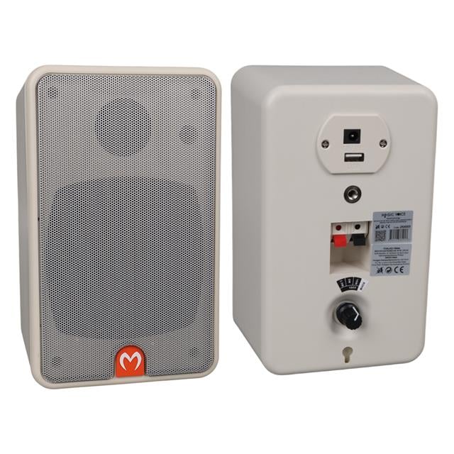 MagicVoice MV-21 10 CM 40 Watt Komütatörlü Hat Trafolu Beyaz Sütun Hoparlör (2’li Takım)