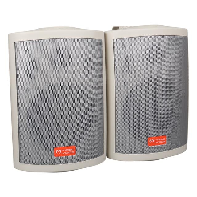MagicVoice MV-25 16 CM 80 Watt Komütatörlü Hat Trafolu Beyaz Sütun Hoparlör (2’li Takım)