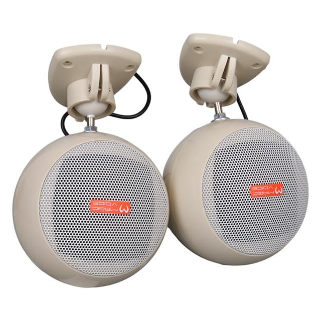 MagicVoice MV-12 7.5 CM 20 Watt Komütatörlü Hat Trafolu Krem Beyazı Sütun Sarkık Hoparlör (2’li Takım)