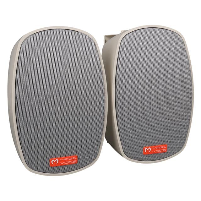 MagicVoice MV-22 12 CM 40 Watt Komütatörlü Hat Trafolu Krem Beyaz Sütun Hoparlör (2’li Takım)
