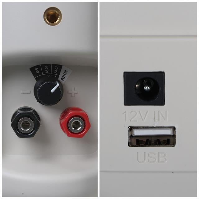 MagicVoice MV-22 12 CM 40 Watt Komütatörlü Hat Trafolu Krem Beyaz Sütun Hoparlör (2’li Takım)