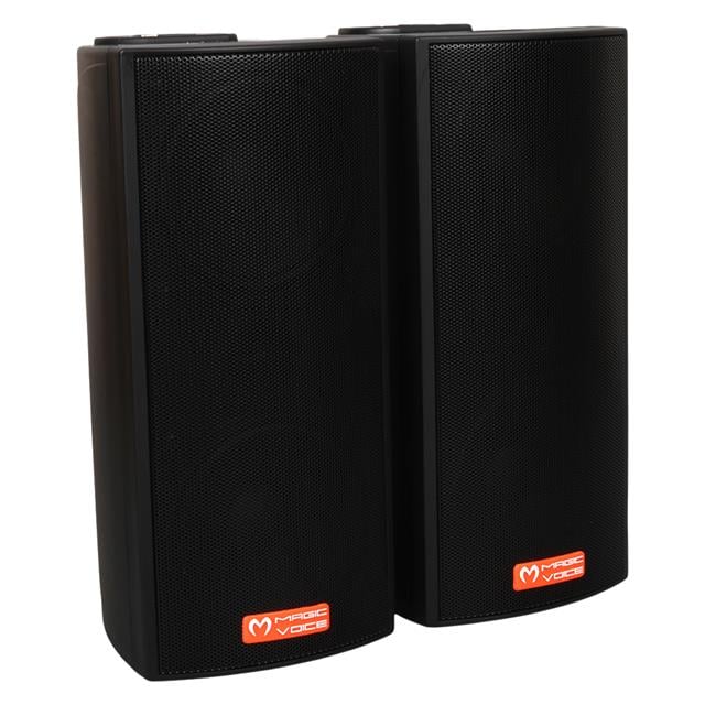 MagicVoice MV-19 2x7.5 CM 40 Watt Komütatörlü Hat Trafolu Siyah Sütun Hoparlör (2’li Takım)