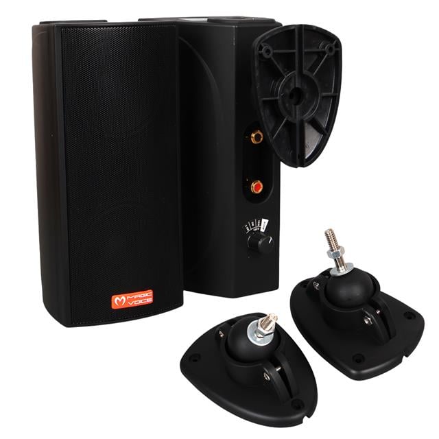 MagicVoice MV-19 2x7.5 CM 40 Watt Komütatörlü Hat Trafolu Siyah Sütun Hoparlör (2’li Takım)