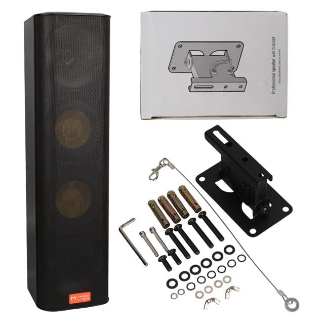 MagicVoice MV-28 2x13 CM 40 Watt Komütatörlü Hat Trafolu Siyah Dikey Sütun Hoparlör (Tekli Paket)