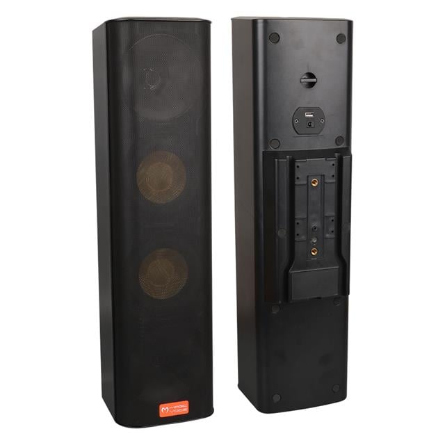 MagicVoice MV-28 2x13 CM 40 Watt Komütatörlü Hat Trafolu Siyah Dikey Sütun Hoparlör (Tekli Paket)
