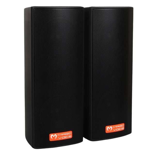 MagicVoice MV-26 2x7.5 CM 50 Watt Komütatörlü Hat Trafolu Siyah Sütun Hoparlör (2’li Takım)