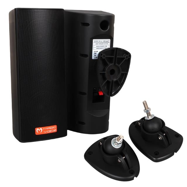 MagicVoice MV-26 2x7.5 CM 50 Watt Komütatörlü Hat Trafolu Siyah Sütun Hoparlör (2’li Takım)