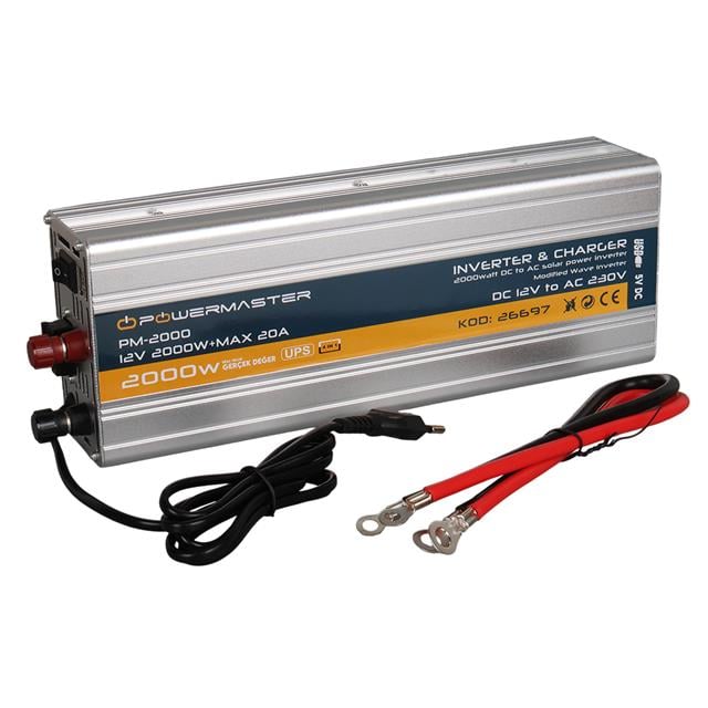 Powermaster PM-2000 12 Volt - 2000 Watt Şarjlı UPS’li Inverter