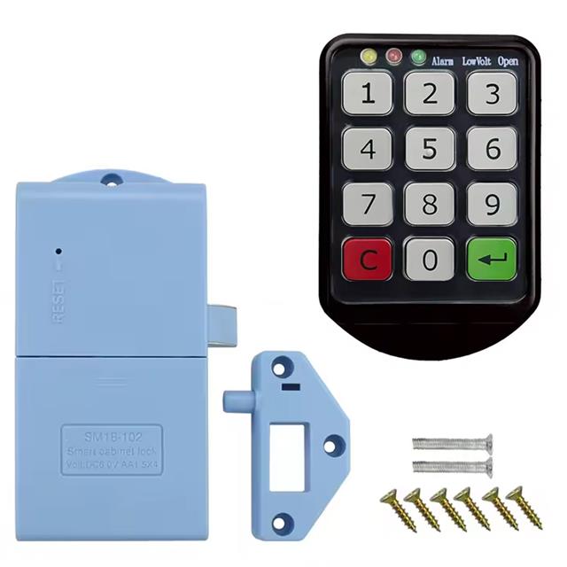 PowerMaster PM-26724 Tuş Şifreli Siyah Çekmece Dolap Kilidi (2’li Paket)