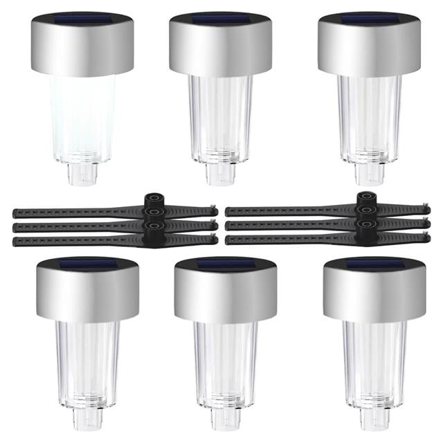 Powermaster PM-26960 Metal Gövdeli Dc 5V Beyaz Solar Balkon-Havuz-Bahçe Lambası (6’lı Paket)