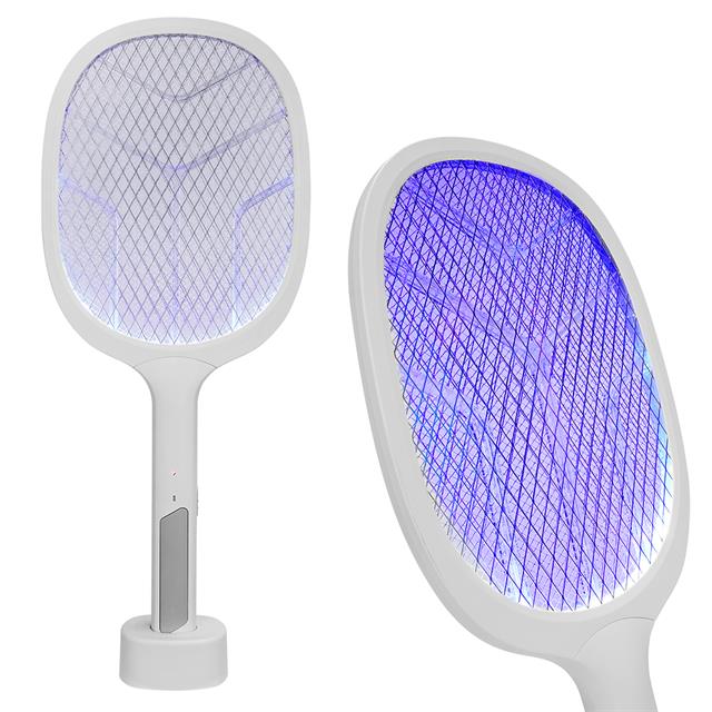 Asonic AS-A25 1200mAh 3000V Çıkış UV Mavi Işıklı Şarjli Masaüstü Raket Sinek Öldürücü