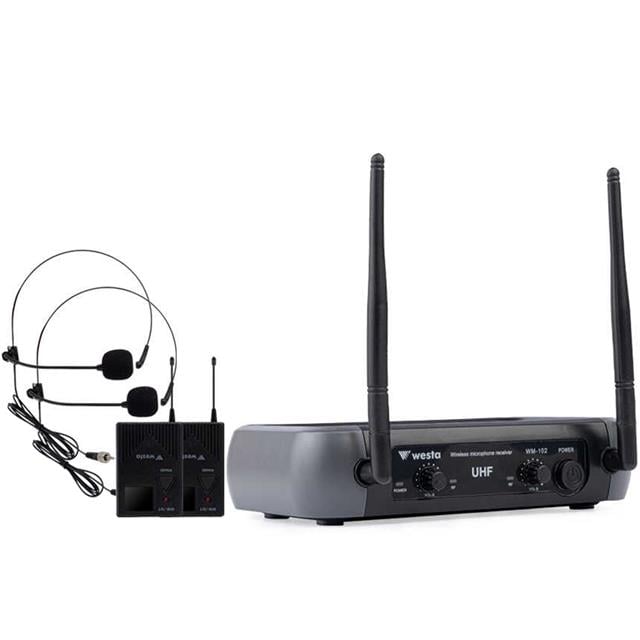 Westa WM-102T 1 Alıcı + 2 Yaka (Lavalier) Kablosuz Uhf Mikrofon Seti