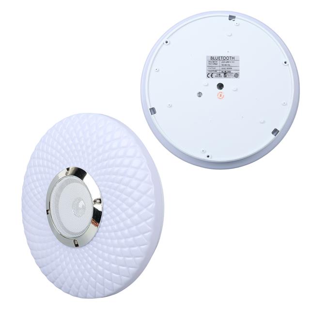 Powermaster PM-27329 Beyaz 30*6 Cm 24 Watt Bluetooth Hoparlörlü Tavan Aydınlatma (AL-BL302) Tornavida Hediyeli