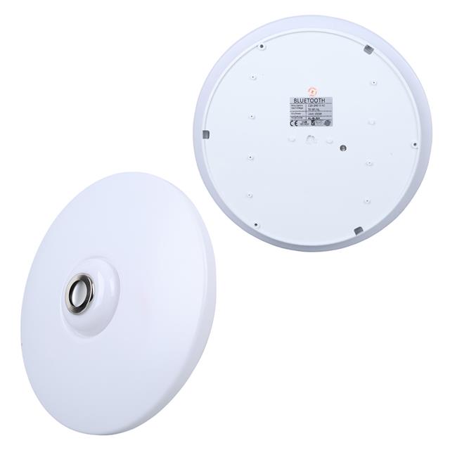 Powermaster PM-27331 Beyaz 34*9 Cm 24 Watt Bluetooth Hoparlörlü Tavan Aydınlatma (AL-BL301) Tornavida Hediyeli